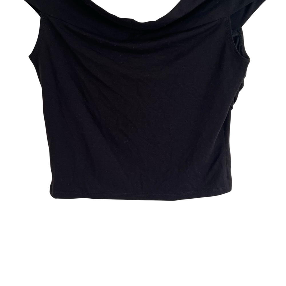 Reformation Black Emerald Knit Top with Floral Applique NWT Large - Picture 7 of 11